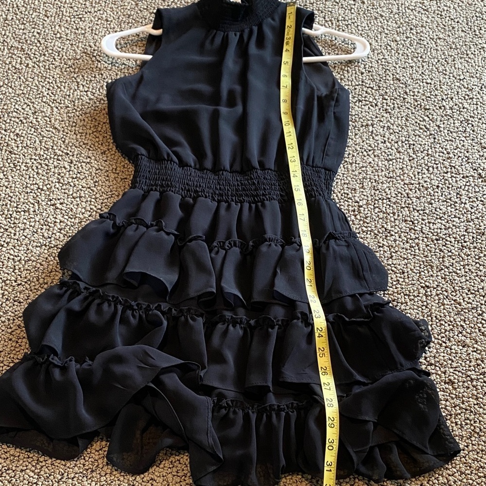 STATE Black Ruffled Mini Dress - Picture 6 of 8